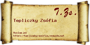 Tepliczky Zsófia névjegykártya